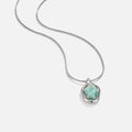 Silver Aquamarine Pendant Necklace